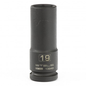 13946 | Головка ударная удлиненная шестигранная, 19 мм, 1/2, CrMo, STELS-0