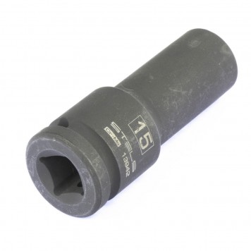 13942 | Головка ударная удлиненная шестигранная, 15 мм, 1/2, CrMo, STELS-2