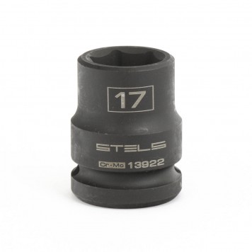 13922 | Головка ударная шестигранная, 17 мм, 1/2, CrMo, STELS-0