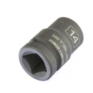 13918 | Головка ударная шестигранная, 14 мм, 1/2, CrMo, STELS-2
