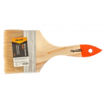 824455 | Кисть плоская 4, натуральная щетина, деревянная ручка, SPARTA SLIMLINE-2
