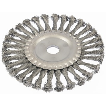 74636 | Щетка для УШМ 175 мм, посадка 22,2 мм, плоская, крученая проволока 0,5 мм, MATRIX-1