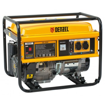 94636 | Генератор бензиновый GE 4500, 4,5 кВт, 220 В/50 Гц, 25 л, ручной старт, DENZEL-0