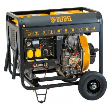 94664 | Дизельная сварочная генераторная установка DW180Е, 4,5 кВт, 220 В/50 Гц, 12,5 л, электростарт, DENZEL-0