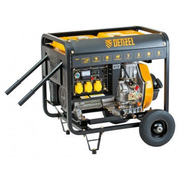 94670 | Генератор дизельный DD5800Е, 5 кВт, 220 В/50 Гц, 12,5 л, электростартер, DENZEL-0