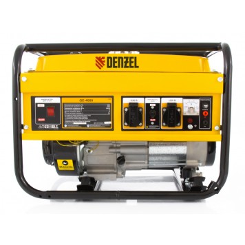 94682 | Генератор бензиновый GE 4000, 3,5 кВт, 220 В/50 Гц, 15 л, ручной старт, DENZEL-1