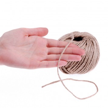 93875 | Шпагат джутовый, L 140 м, двухниточный, 560 текс, 4,5 кгс, СИБРТЕХ-6