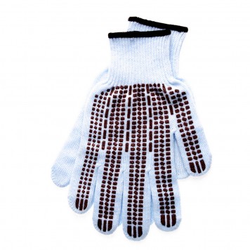 68666 | Перчатки трикотажные, акрил, ПВХ гель, "Протектор", цвет зенит, оверлок, СИБРТЕХ-1