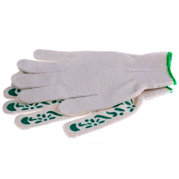 67771 | Перчатки садовые х/б, ПВХ покрытие, "Летний сад", 10 класс, PALISAD-3