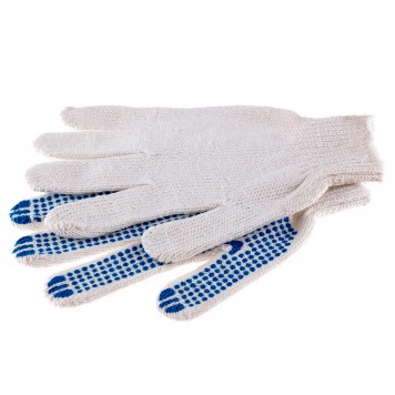 67772 | Перчатки х/б, ПВХ покрытие, "Точка", 7 класс Россия, РОССИЯ-2