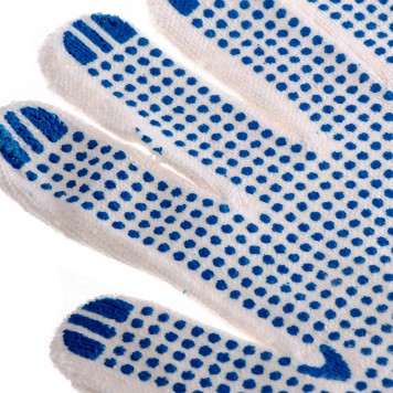 67702 | Перчатки х/б, ПВХ покрытие, "Точка", 10 класс, стикер, PALISAD-4