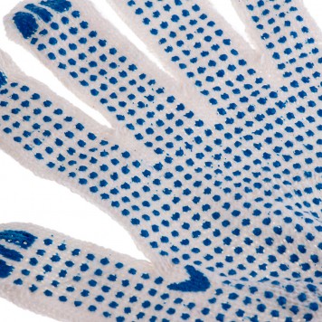 67715 | Перчатки х/б, ПВХ покрытие, "Точка", 10 класс Россия, РОССИЯ-3