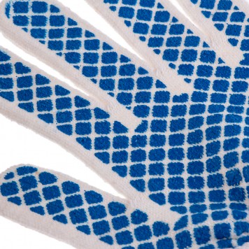 67812 | Перчатки х/б, ПВХ покрытие, шахматный облив, 5 пар в упаковке, 10 класс Россия, РОССИЯ-4