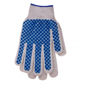 67713 | Перчатки х/б, ПВХ покрытие, Шахматный облив, 10 класс Россия, РОССИЯ-2