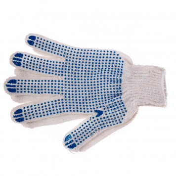 67785 | Перчатки х/б, ПВХ покрытие, "Точка", 10 класс Россия, РОССИЯ-1
