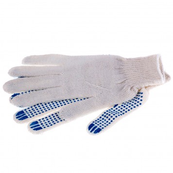 67785 | Перчатки х/б, ПВХ покрытие, "Точка", 10 класс Россия, РОССИЯ-2