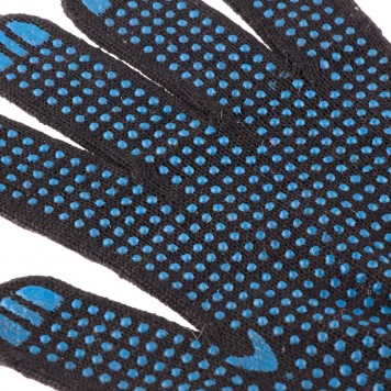 67787 | Перчатки х/б, ПВХ покрытие, "Точка", 10 класс, черные Россия, РОССИЯ-3