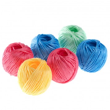 93884 | Набор шпагатов полипропиленовых, 6 шт, х 60 м, разные цвета, 1200 текс, 50 кгс, СИБРТЕХ-1