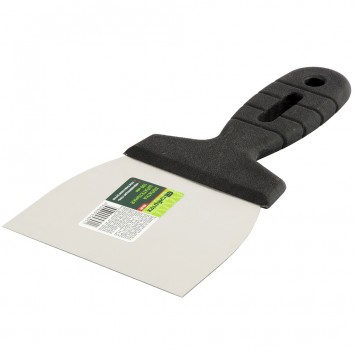 85435 | Шпательная лопатка из нержавеющей стали, 100 мм, пластмассовая ручка, СИБРТЕХ-1