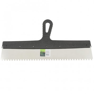 85470 | Шпатель из нержавеющей стали, 450 мм, зуб 6 х 6 мм, пластмассовая ручка, СИБРТЕХ-3