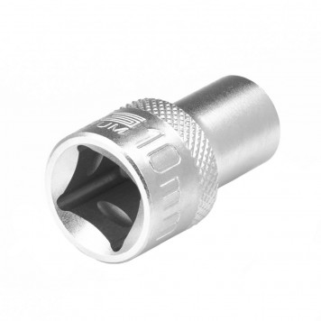 13651 | Головка торцевая, 10 мм, двенадцатигранная, CrV, под квадрат 1/2, хромированная, STELS-2
