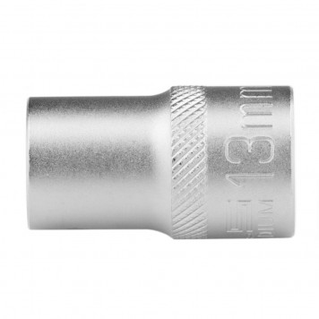 13657 | Головка торцевая, 13 мм, двенадцатигранная, CrV, под квадрат 1/2, хромированная, STELS-0
