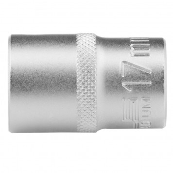 13662 | Головка торцевая, 17 мм, двенадцатигранная, CrV, под квадрат 1/2, хромированная, STELS-0