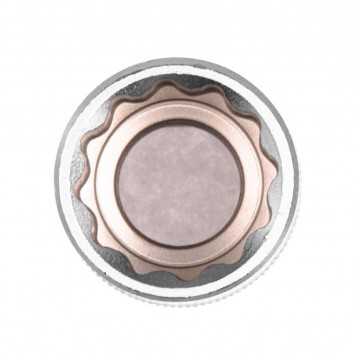 13665 | Головка торцевая, 19 мм, двенадцатигранная, CrV, под квадрат 1/2, хромированная, STELS-3