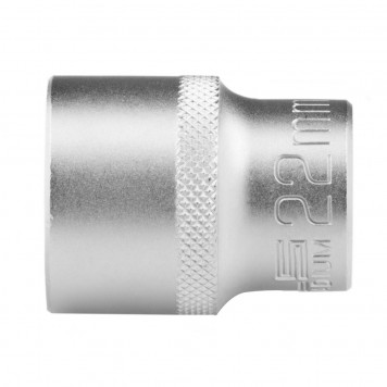 13668 | Головка торцевая, 22 мм, двенадцатигранная, CrV, под квадрат 1/2, хромированная, STELS-0
