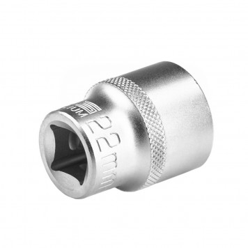 13668 | Головка торцевая, 22 мм, двенадцатигранная, CrV, под квадрат 1/2, хромированная, STELS-2