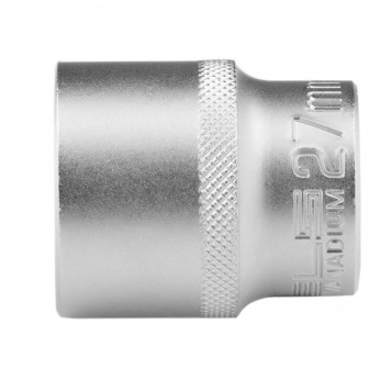 13671 | Головка торцевая, 27 мм, двенадцатигранная, CrV, под квадрат 1/2, хромированная, STELS-0