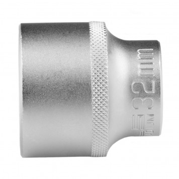 13674 | Головка торцевая, 32 мм, двенадцатигранная, CrV, под квадрат 1/2, хромированная, STELS-0