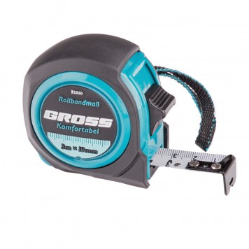 32560 | Рулетка 3 м х 19 мм, обрезиненный корпус, GROSS KOMFORTABEL-0