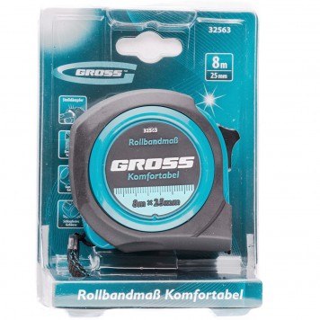 32563 | Рулетка 8 м х 25 мм, обрезиненный корпус, GROSS KOMFORTABEL-3