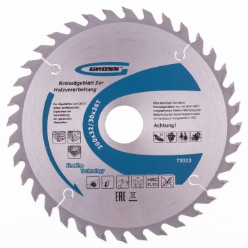 73323 | Пильный диск по дереву 200 x 32/30 x 36Т, GROSS-0