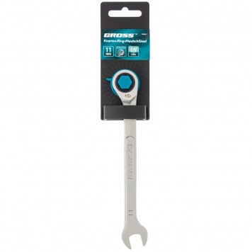 14849 | Ключ комбинированный трещоточный, 11 мм, количество зубьев 100, GROSS-3