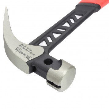 10465 | Молоток-гвоздодер, 450 г, цельнокованый, боек с магнитом, двухкомпонентная обрезиненная рукоятка Pro, MATRIX-1