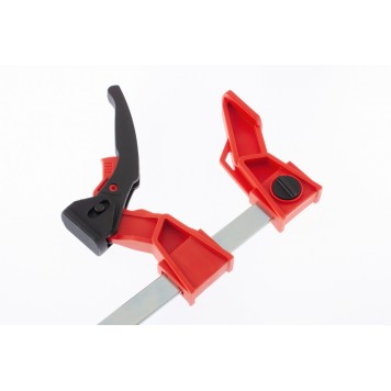 20726 | Струбцина реечная быстрозажимная, усиленная, пластиковый корпус рычажно-храповой механизм, 200 х 100 х 351 мм, штанга 5 х 22 мм, MATRIX-2