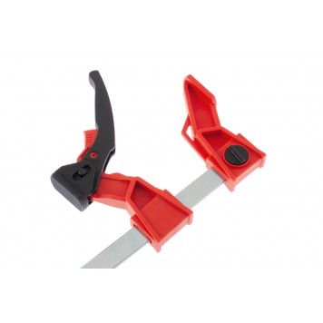 20725 | Струбцина реечная быстрозажимная, усиленная, пластиковый корпус рычажно-храповой механизм, 150 х 100 х 306 мм, штанга 5 х 22 мм, MATRIX-2