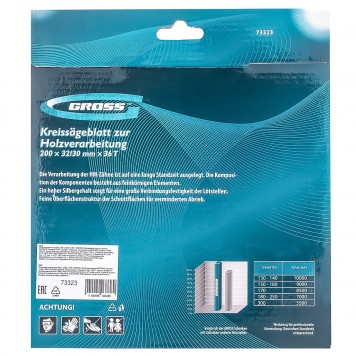 73323 | Пильный диск по дереву 200 x 32/30 x 36Т, GROSS-6