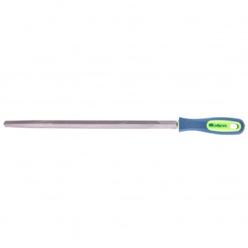 16031 | Напильник, 300 мм, трехгранный, двухкомпонентная рукоятка, №2, СИБРТЕХ-0