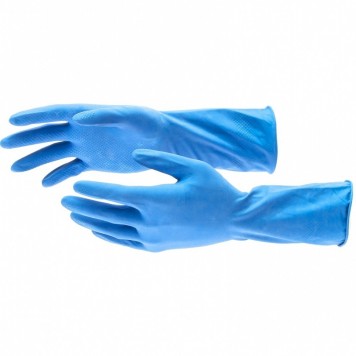 67886 | Перчатки хозяйственные, латексные c хлопковым напылением, M, ELFE-0