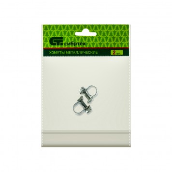 47501 | Хомуты металлические 8-10 мм, ширина 9 мм, винтовой, W1, 2 шт, СИБРТЕХ MINI-1