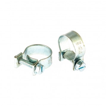 47506 | Хомуты металлические 16-18 мм, ширина 9 мм, винтовой, W1, 2 шт, СИБРТЕХ MINI-0