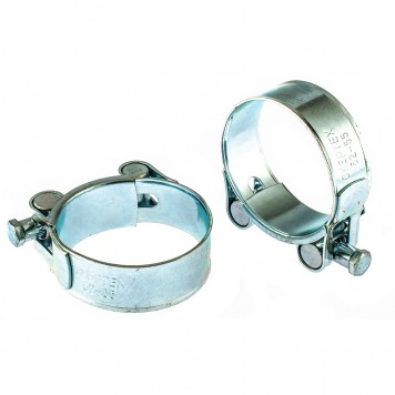 47541 | Хомуты металлические, силовые 52-55 мм, ширина 22 мм, шарнирный, W1, 2 шт, СИБРТЕХ-0