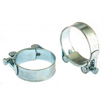 47543 | Хомуты металлические, силовые 56-59 мм, ширина 22 мм, шарнирный, W1, 2 шт, СИБРТЕХ-0