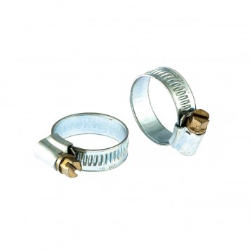 47666 | Хомуты металлические, червячные 16-27 мм, ширина 12 мм, английский тип, W1, 2 шт, СИБРТЕХ-0