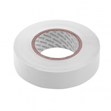 88782 | Изолента ПВХ, 19 мм х 20 м, белая, 150 мкм, MATRIX-0