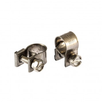 475013 | Хомуты металлические 8-10 мм, ширина 9 мм, винтовой, W4, 2 шт, СИБРТЕХ MINI-0