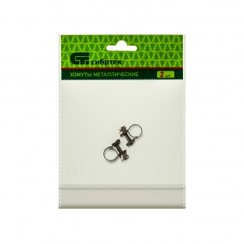 475013 | Хомуты металлические 8-10 мм, ширина 9 мм, винтовой, W4, 2 шт, СИБРТЕХ MINI-1